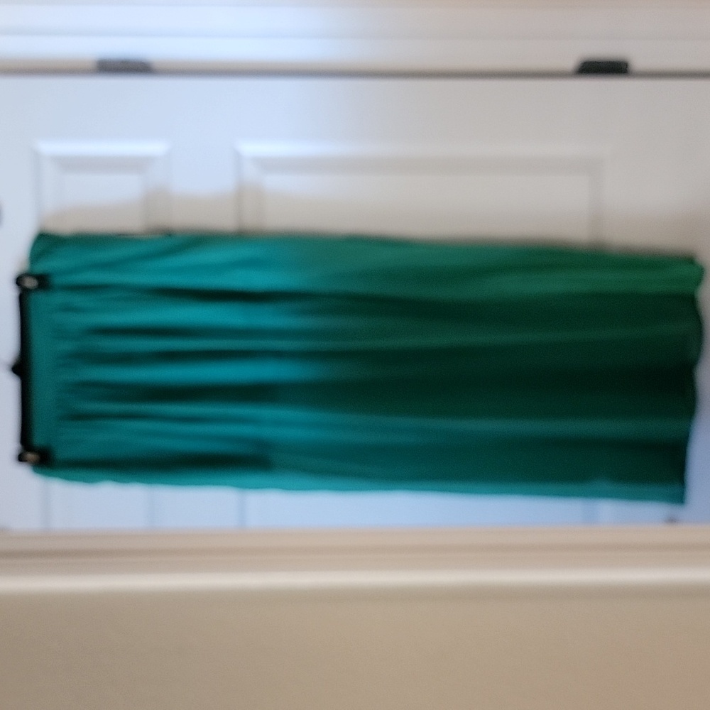 Kohl's Jade Green See Through Long Skirt With Attached Inside Skirt